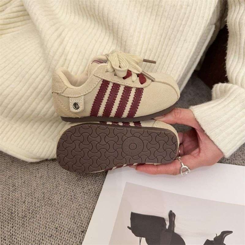 Pantofi de antrenament pentru copii mici, partea superioară din piele sintetică respirabilă, unisex, ușori, talpă din cauciuc natural, Primăvara 2025