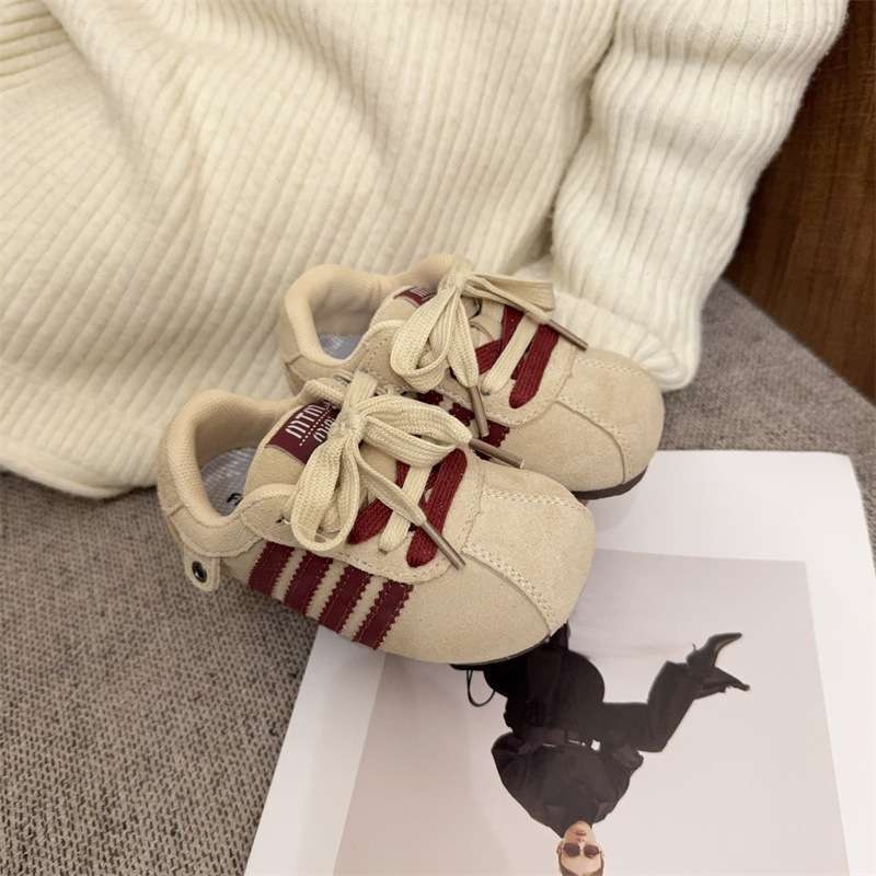 Pantofi de antrenament pentru copii mici, partea superioară din piele sintetică respirabilă, unisex, ușori, talpă din cauciuc natural, Primăvara 2025