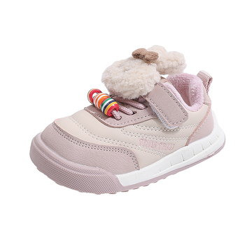 Pantofi sport cu talpă subțire pentru copii — exterior din piele sintetică, închidere Velcro, talpă TPR, antiderapant, interior din bumbac