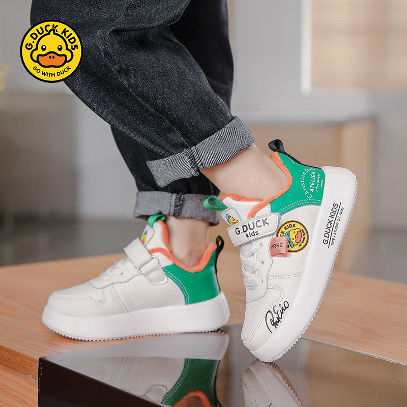 G.DUCKKIDS Gyerek Platformcipő — Műbőr felsőrész, Velcro-zárás, EVA talpbetét, Csíkos mintázat