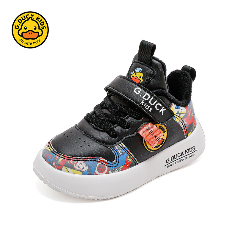 G.DUCKKIDS Gyerek Platformcipő — Műbőr felsőrész, Velcro-zárás, EVA talpbetét, Csíkos mintázat