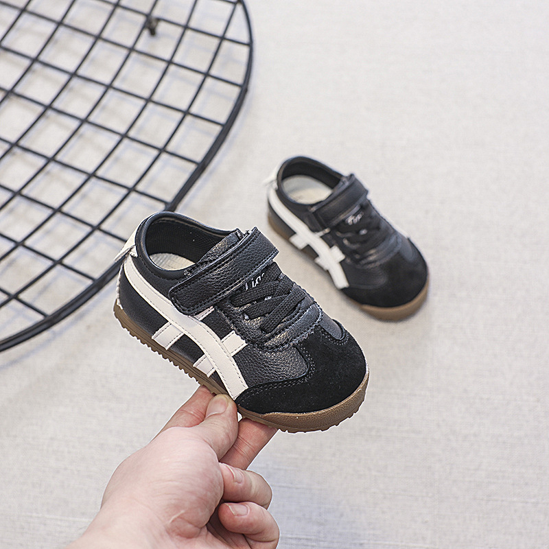 Dječje tenisice s Velcro zatvaračem, niski gornji dio, debeli potplat, mikrofiber koža, unisex, za djecu 1–3 godine, jesen 2025