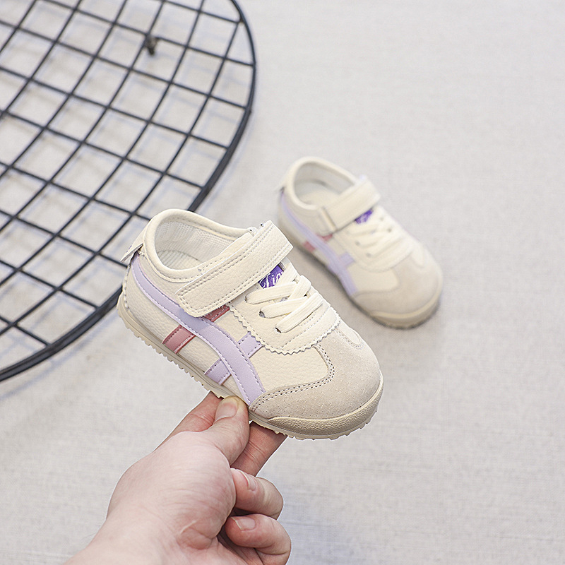 Dječje tenisice s Velcro zatvaračem, niski gornji dio, debeli potplat, mikrofiber koža, unisex, za djecu 1–3 godine, jesen 2025