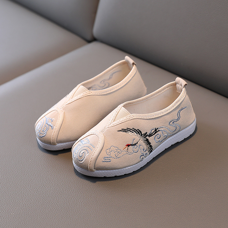 Dječje Hanfu čizme, nacionalni stil, platnene gore, bočni zip, za dob 2–14 godina