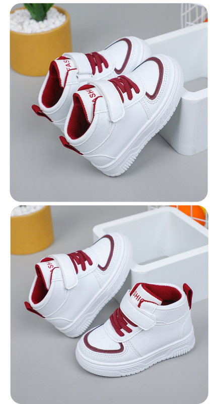 Detské vysoké tenisky s PU vrchnou časťou, priedušné, odolné voči opotrebeniu, so zapínaním na suchý zips, unisex, gumová podrážka, pre deti 1–12 rokov