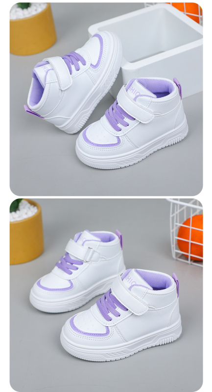 Detské vysoké tenisky s PU vrchnou časťou, priedušné, odolné voči opotrebeniu, so zapínaním na suchý zips, unisex, gumová podrážka, pre deti 1–12 rokov