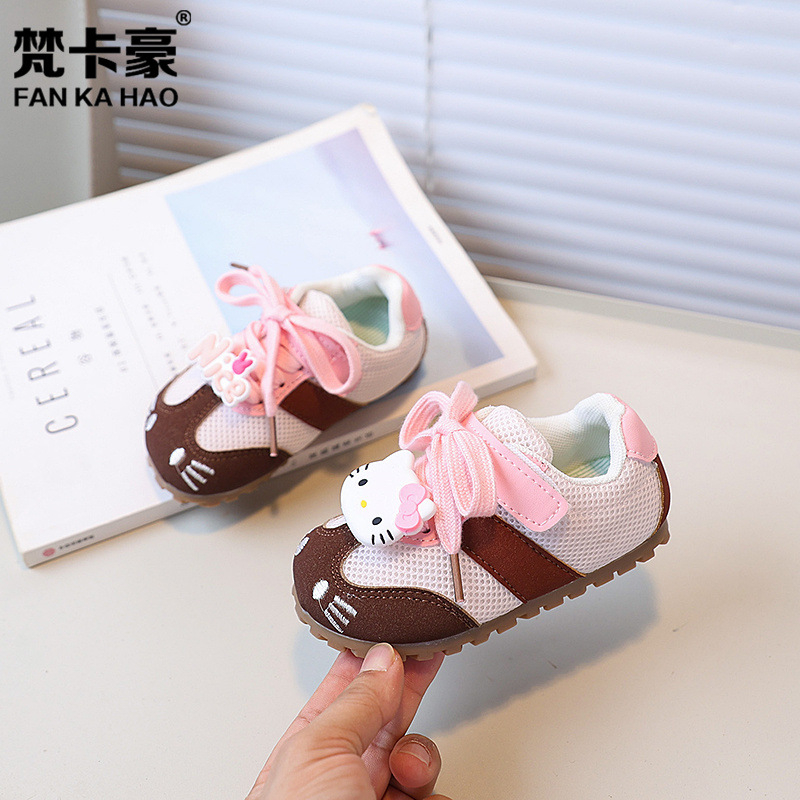 Dječje tenisice za trening s karikaturalnim uzorkom – gornji dio od teleće kože, gumeni potplat, vodootporne i s amortizacijom, za uzrast 1-6 godina, proljeće 2025