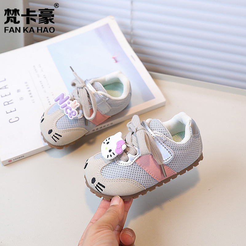 Dječje tenisice za trening s karikaturalnim uzorkom – gornji dio od teleće kože, gumeni potplat, vodootporne i s amortizacijom, za uzrast 1-6 godina, proljeće 2025