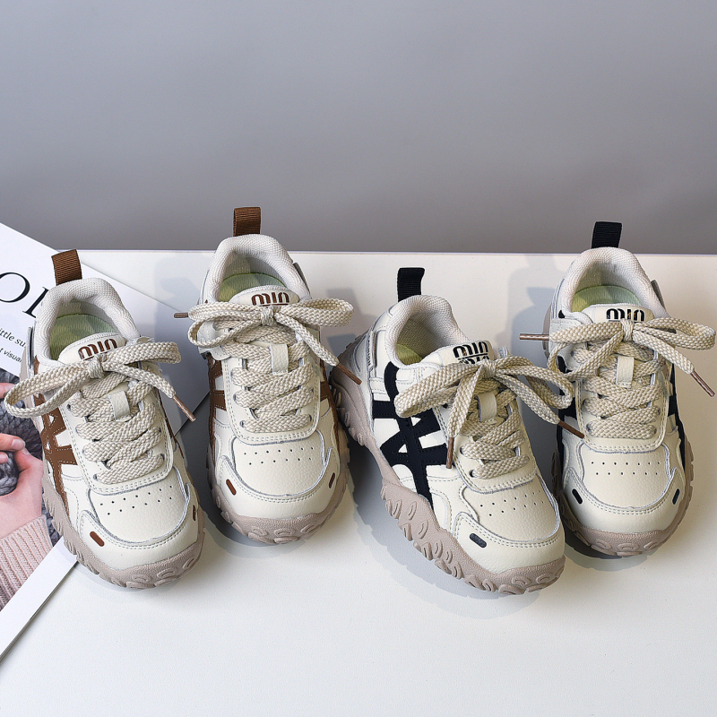Dječje tenisice s Velcro kopčom — gornji dio Superfiber, gumeni potplat, jednobojne, unisex, izlazak jesen 2025