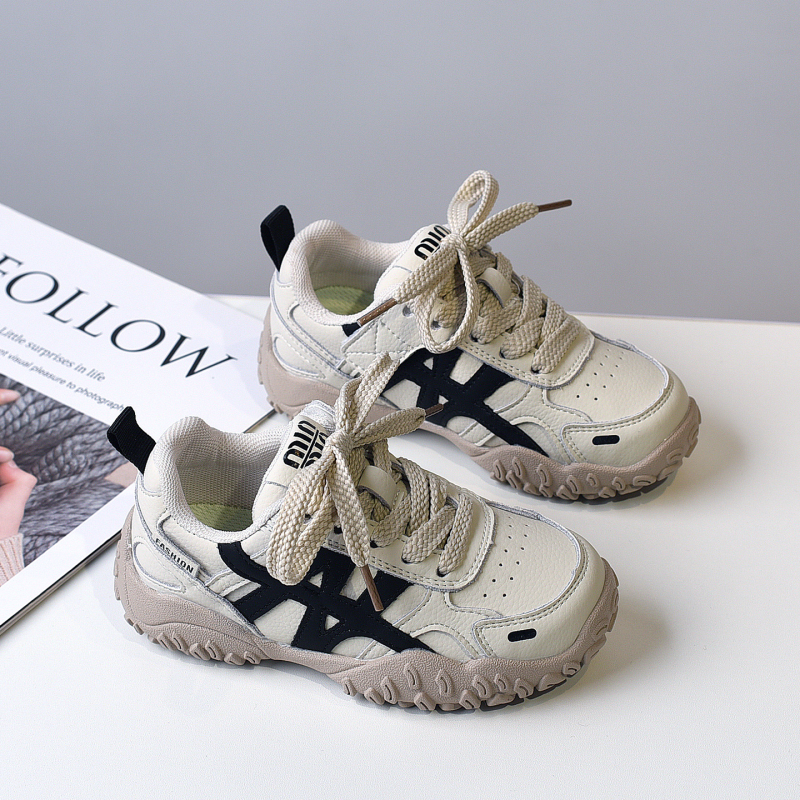 Dječje tenisice s Velcro kopčom — gornji dio Superfiber, gumeni potplat, jednobojne, unisex, izlazak jesen 2025