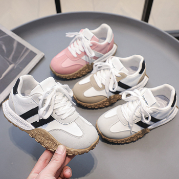 Pantofi sport pentru copii - partea superioară din piele sintetică, respirabili, ușori, închidere cu bandă elastică, unisex