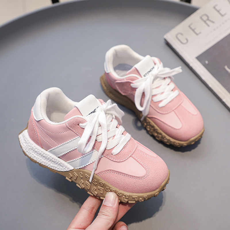 Pantofi sport pentru copii - partea superioară din piele sintetică, respirabili, ușori, închidere cu bandă elastică, unisex