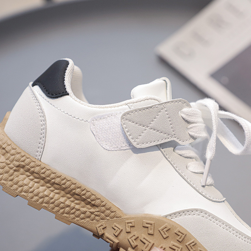 Pantofi sport pentru copii - partea superioară din piele sintetică, respirabili, ușori, închidere cu bandă elastică, unisex