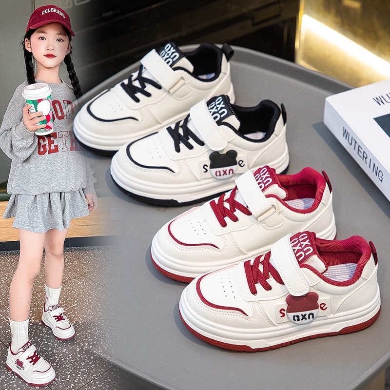 Dječje casual tenisice s gornjim dijelom od mikrovlakna, gumom sole, zatvarač na Velcro, uzorak color-block (protiv klizanja)
