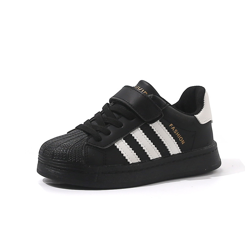 Dječje tenisice Shell Toe s Velcro zatvorenjem, niski gornji dio, gornji materijal: Super Fiber, potplat: guma, ulozak PU