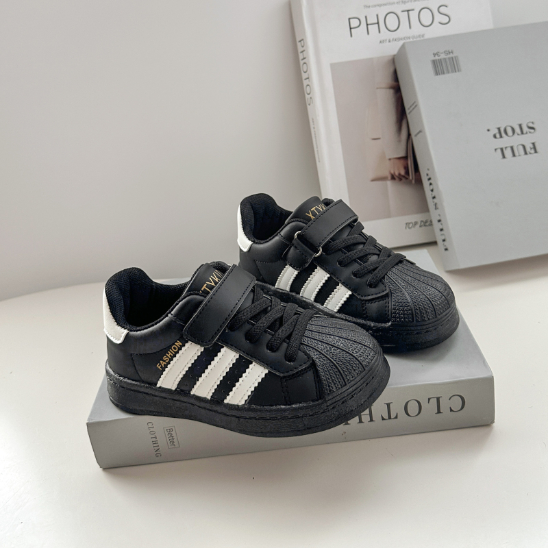 Dječje tenisice Shell Toe s Velcro zatvorenjem, niski gornji dio, gornji materijal: Super Fiber, potplat: guma, ulozak PU