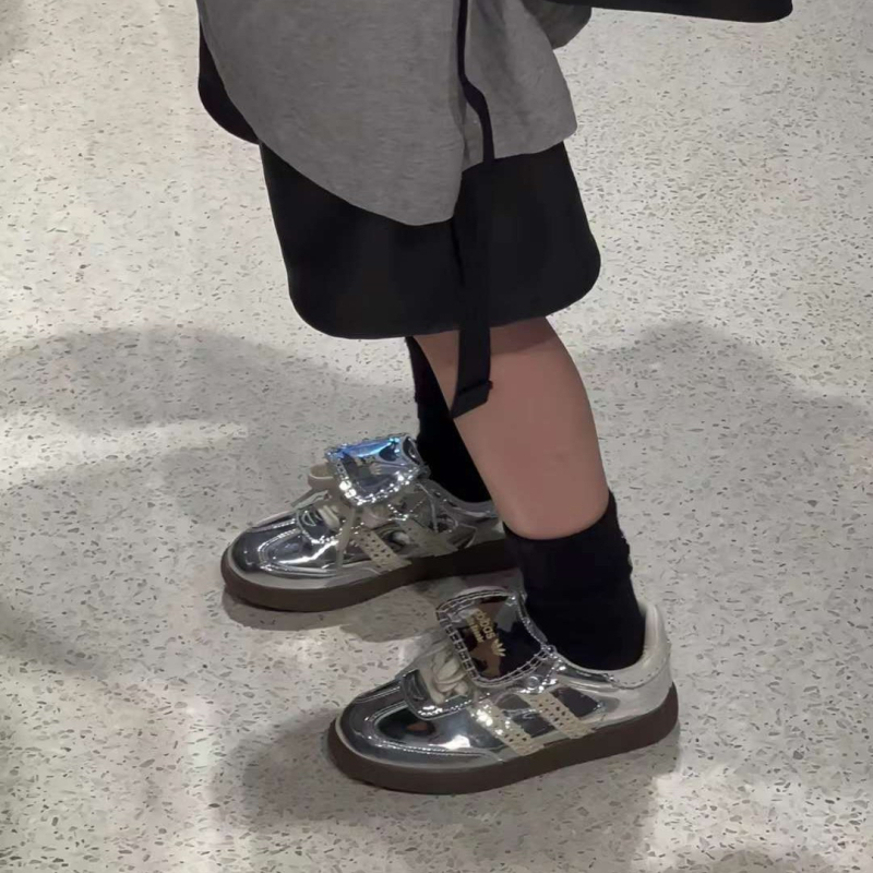 Dječje tenisice s leopard uzorkom od konjske dlake, Velcro zatvarač, niski gornji dio, gumeni potplat, za proljeće i jesen