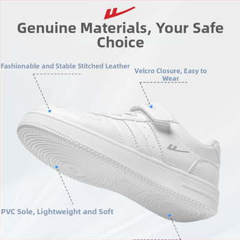 Detské voľnočasové tenisky, ľahký zvršok z umelej kože, zapínanie na suchý zips, PVC podrážka, jeseň 2025