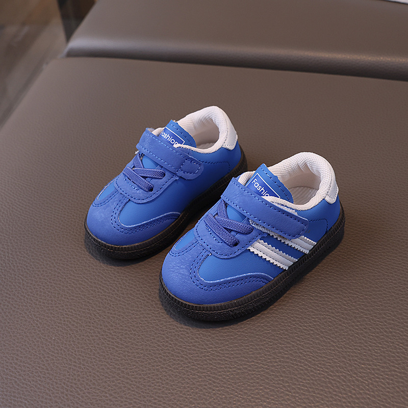 Pantofi sport cu talpă groasă - partea superioară din piele microfibră, închidere Velcro, talpă din cauciuc, antiderapant, pentru copii 1–3 ani