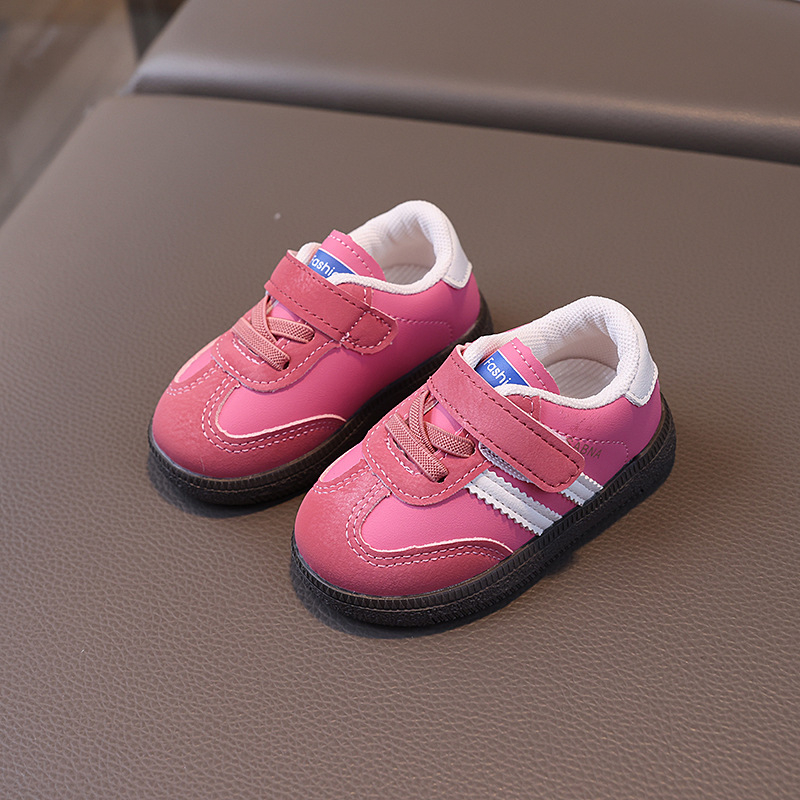 Pantofi sport cu talpă groasă - partea superioară din piele microfibră, închidere Velcro, talpă din cauciuc, antiderapant, pentru copii 1–3 ani