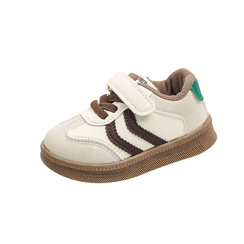 Pantofi sport pentru copii din piele artificială, cu Velcro, talpă din cauciuc rezistentă la abraziune, pentru copii 1–6 ani