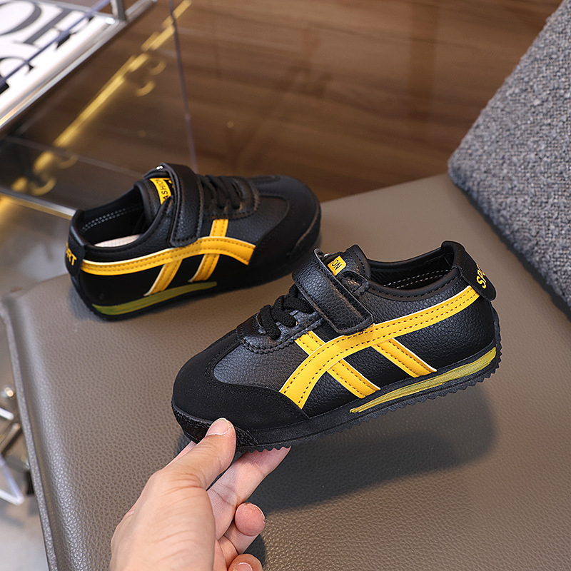 Dexun Pantofi pentru copii: Partea superioară din piele sintetică ușoară, închidere Velcro, primăvară și toamnă, unisex, 1–6 ani