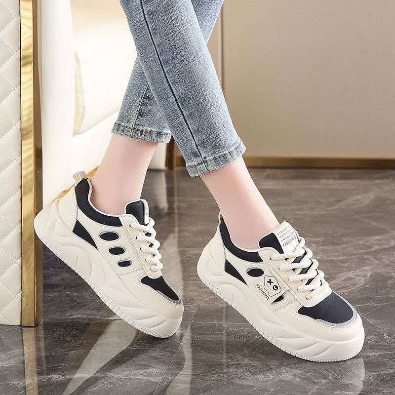 Pantofi sport pentru fete, sneakers casual cu talpă groasă; model toamnă 2025, exterior microfibră, talpă din cauciuc natural, ușori și antiderapante; 4–6 ani.