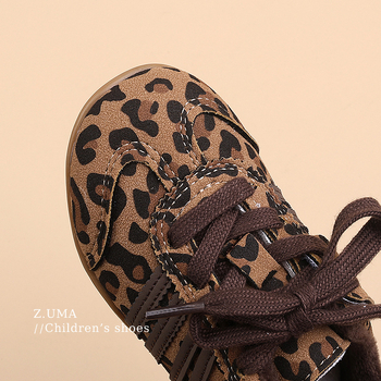 Pantofi sport de iarnă pentru copii, cu partea superioară din nubuk, căptușeală din fleece, închidere Velcro, talpă din cauciuc antiderapantă, unisex