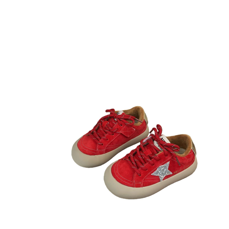 Adidași sport pentru copii cu Velcro, talpă din cauciuc, partea superioară din super fibră, căptușeală din bumbac, antiderapante și încălzesc