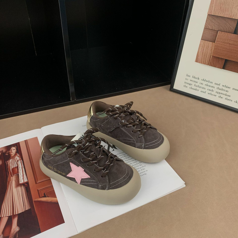 Adidași sport pentru copii cu Velcro, talpă din cauciuc, partea superioară din super fibră, căptușeală din bumbac, antiderapante și încălzesc