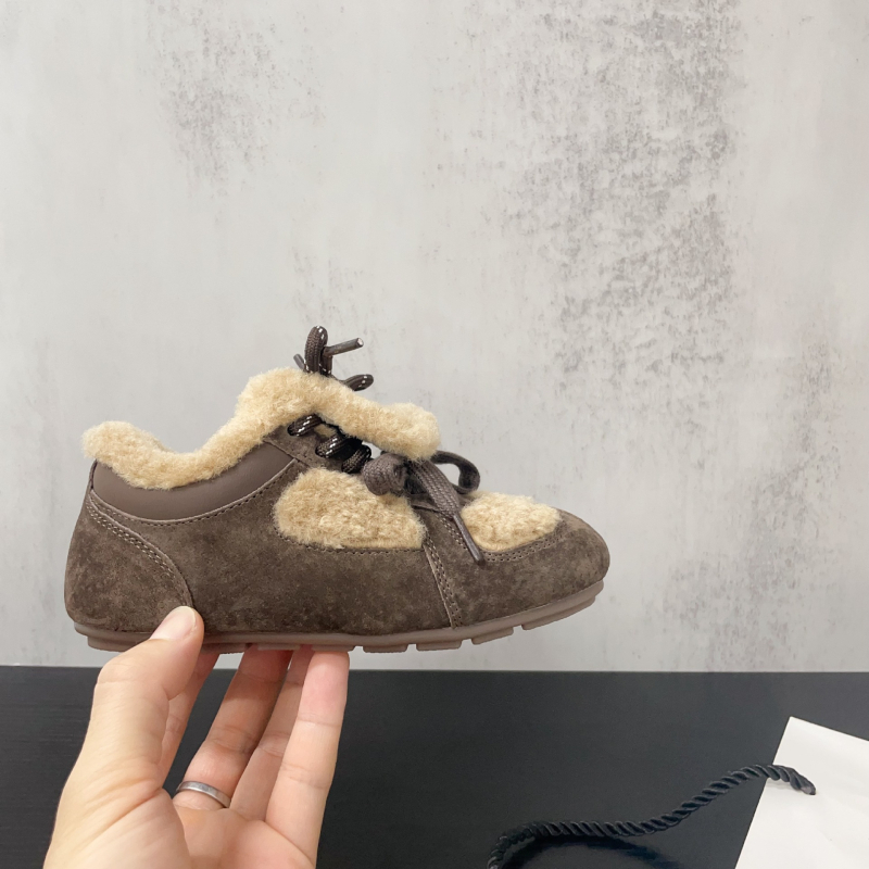 Adidași pentru copii cu imprimeu litere, velcro cu două curele, exterior velur, talpă din cauciuc, pentru iarnă