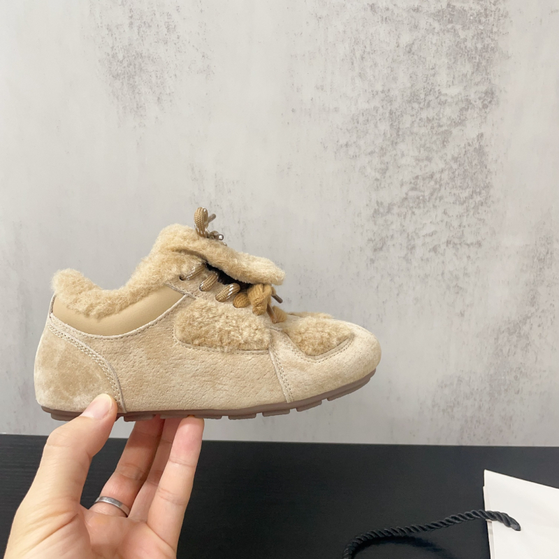 Adidași pentru copii cu imprimeu litere, velcro cu două curele, exterior velur, talpă din cauciuc, pentru iarnă