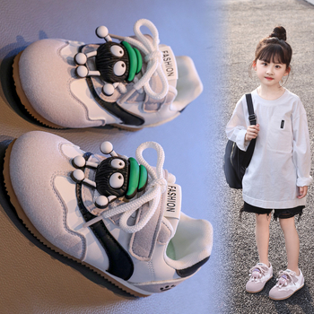 Adidași pentru fete, cu înălțime joasă, Velcro, suprafață din PU artificial, talpă compozită