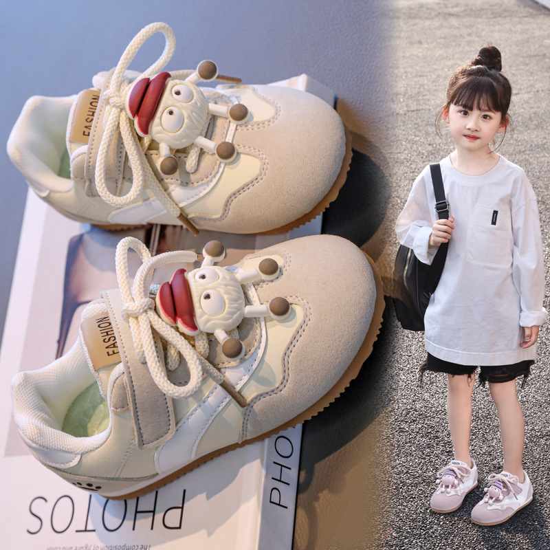 Adidași pentru fete, cu înălțime joasă, Velcro, suprafață din PU artificial, talpă compozită