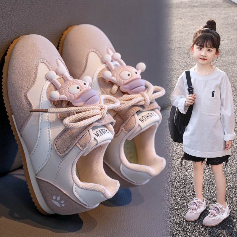 Adidași pentru fete, cu înălțime joasă, Velcro, suprafață din PU artificial, talpă compozită