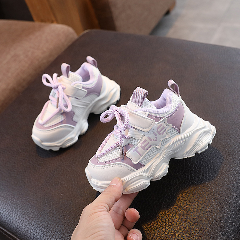 Adidași pentru copii, partea superioară din piele artificială, talpă din cauciuc, închidere Velcro, pentru copii 1-3 ani