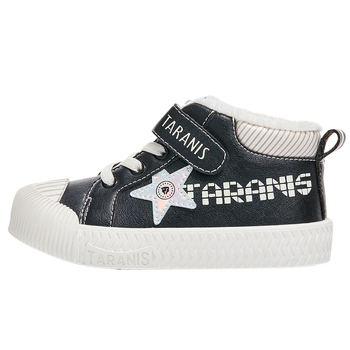 Tarannis pantofi sport pentru copii, iarnă, partea superioară din piele sintetică, talpă din cauciuc, închidere Velcro, călduroși și antiderapante