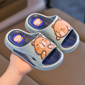 Gyerekeknek készült flip-flopok rajzfilm mintával, PVC felsőrész és talp, légáteresztő, kopásálló, csúszásmentes