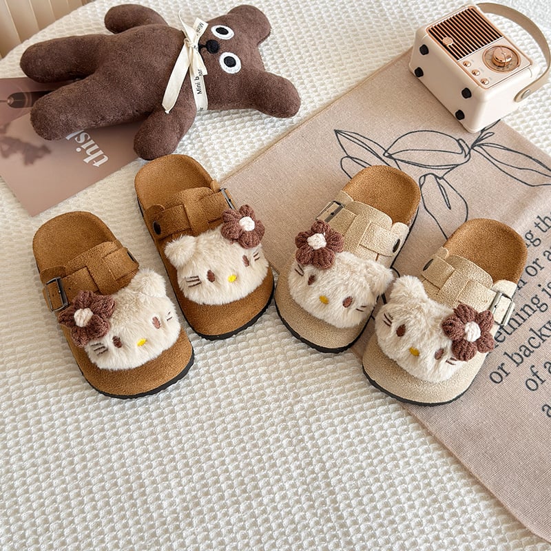Dječje slip-on sandale s motivom mačke, meka potplata, proljeće–jesen 2025