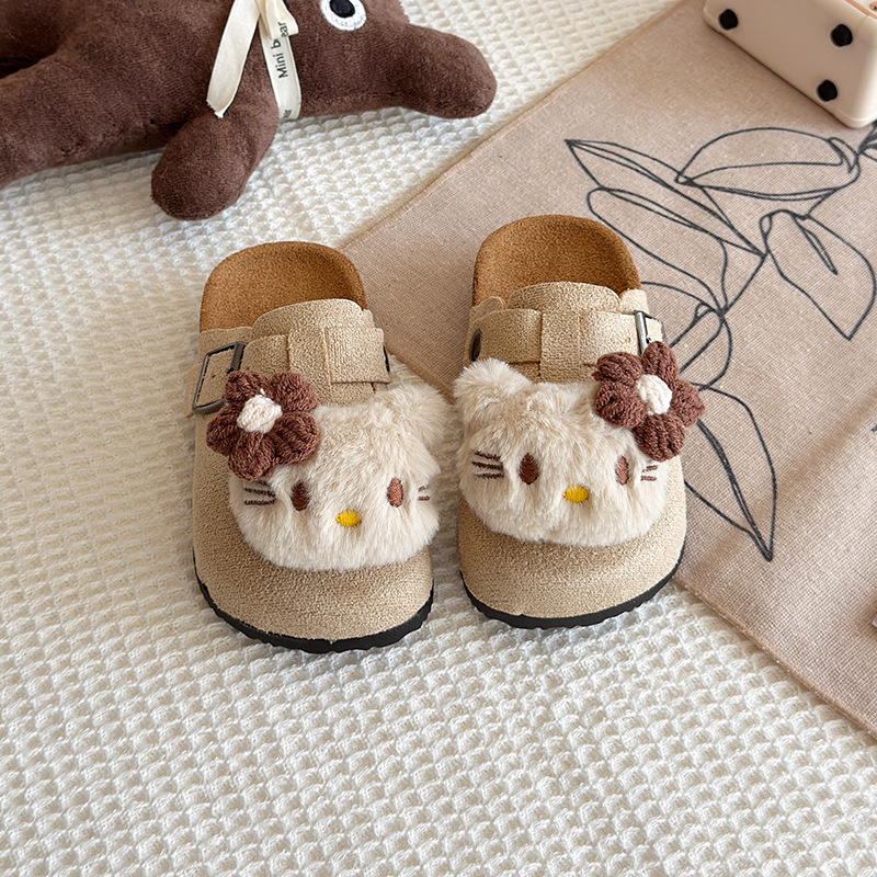 Dječje slip-on sandale s motivom mačke, meka potplata, proljeće–jesen 2025