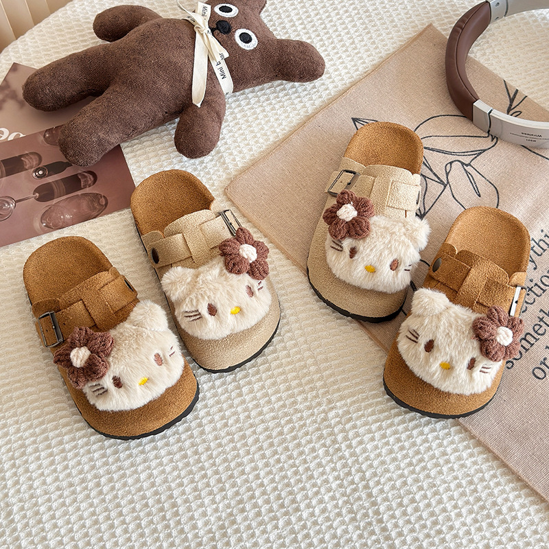 Dječje slip-on sandale s motivom mačke, meka potplata, proljeće–jesen 2025