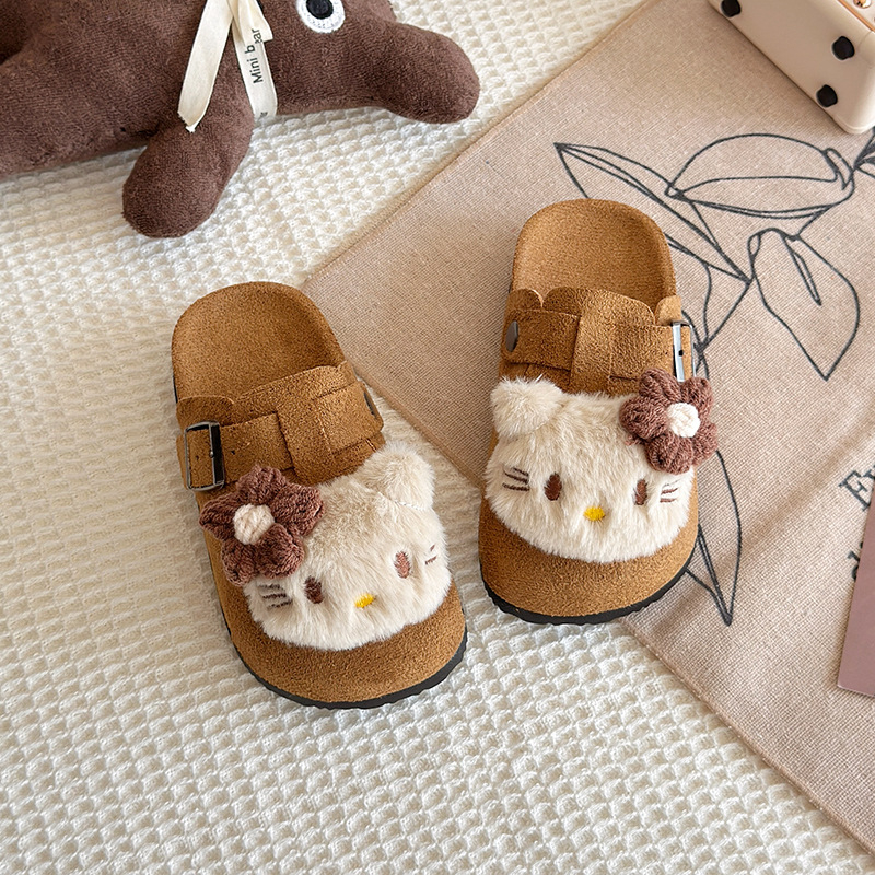 Dječje slip-on sandale s motivom mačke, meka potplata, proljeće–jesen 2025