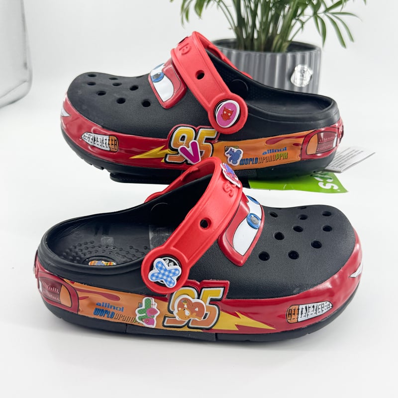 Dječje EVA sandale, bez podstava, potplat injekcijski oblikovan, stil Cartoon Paradise / Crocs, uzrast 7-16 godina