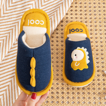 Dječje pamučne papuče s protukliznom PVC potplatom, zima, za uzrast 1–3 godine