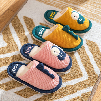 Dječje pamučne papuče s protukliznom PVC potplatom, zima, za uzrast 1–3 godine