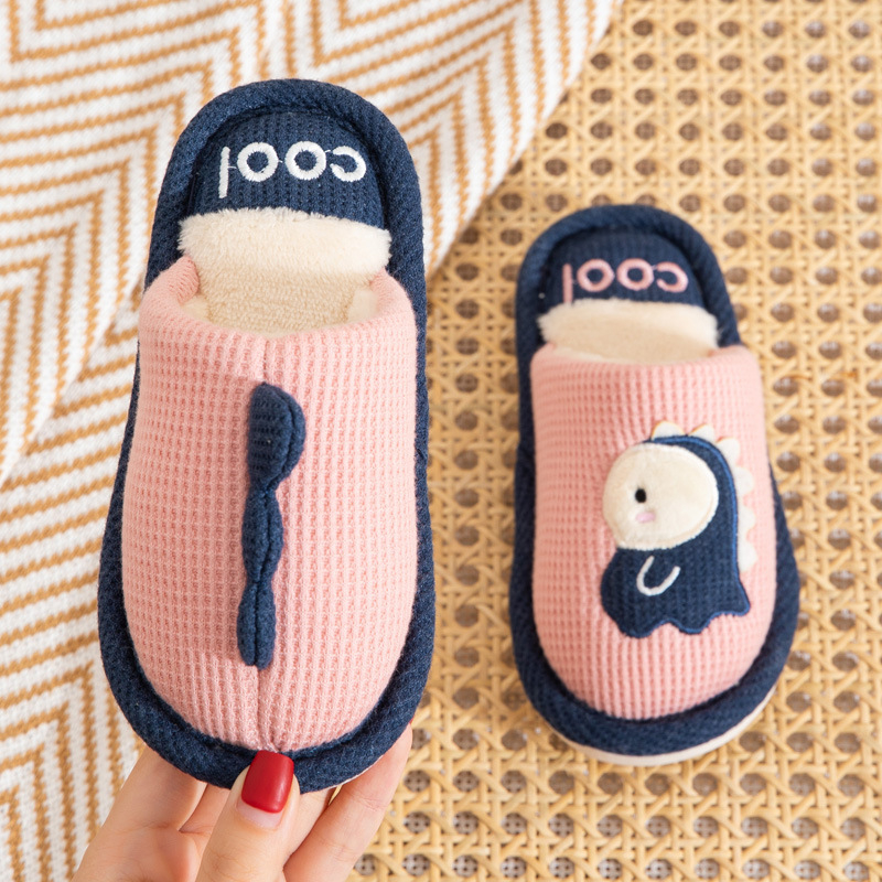 Dječje pamučne papuče s protukliznom PVC potplatom, zima, za uzrast 1–3 godine