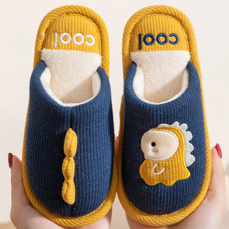 Dječje pamučne papuče s protukliznom PVC potplatom, zima, za uzrast 1–3 godine