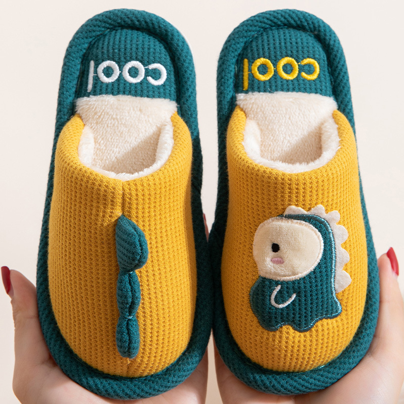 Dječje pamučne papuče s protukliznom PVC potplatom, zima, za uzrast 1–3 godine