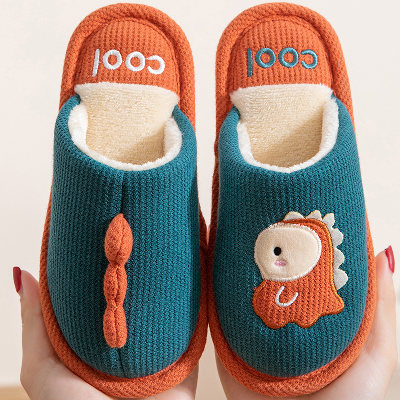 Dječje pamučne papuče s protukliznom PVC potplatom, zima, za uzrast 1–3 godine