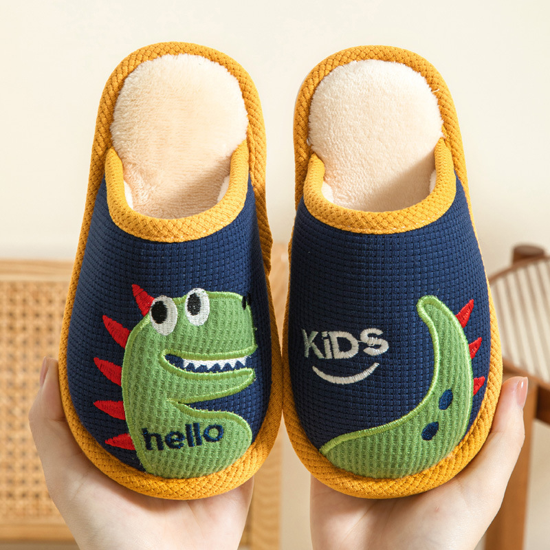 Dječje pamučne papuče s protukliznom PVC potplatom, zima, za uzrast 1–3 godine